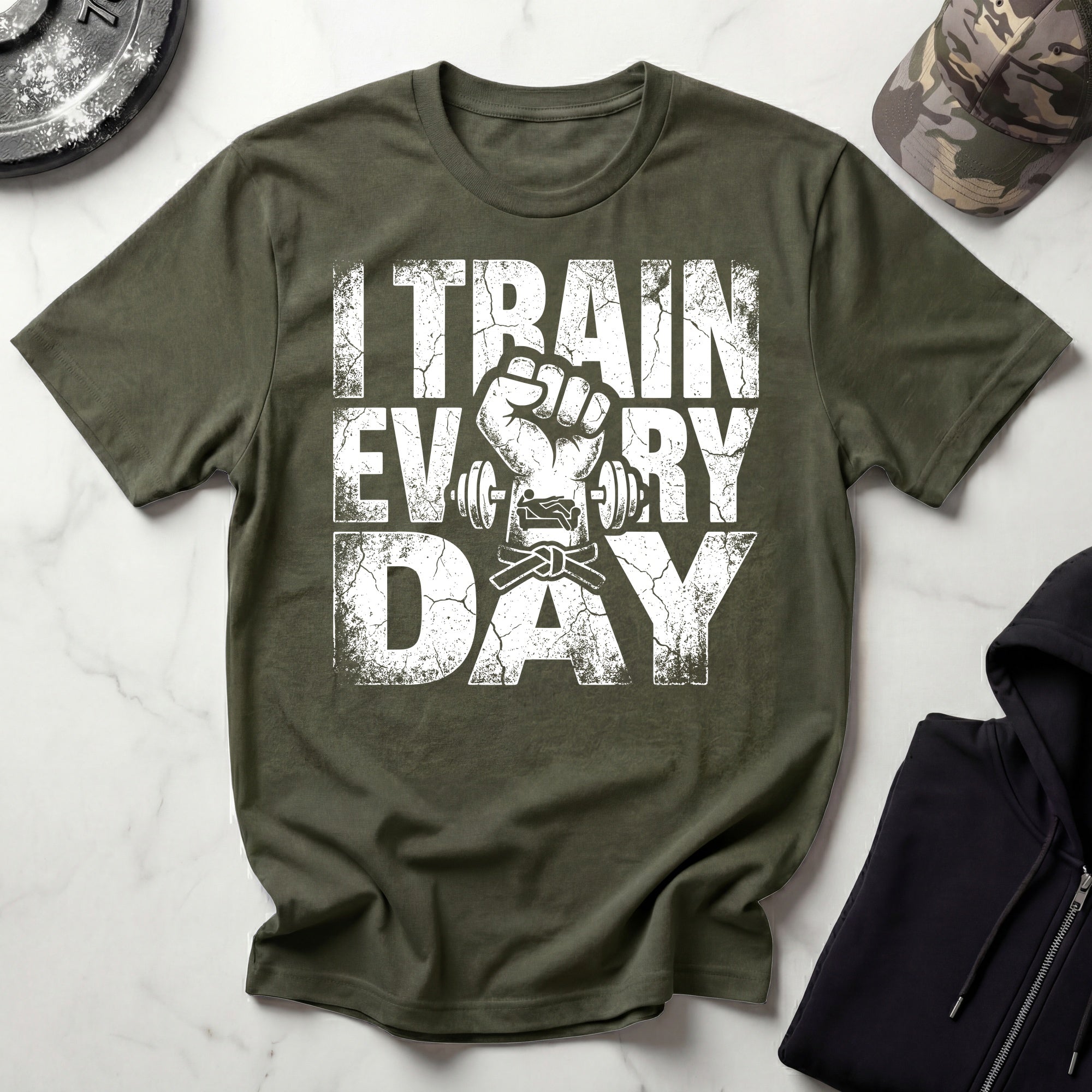 I Train Every Day Barbell Gym T-Shirt