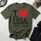 I Heart USA Anniversary Vintage Gym T-Shirt