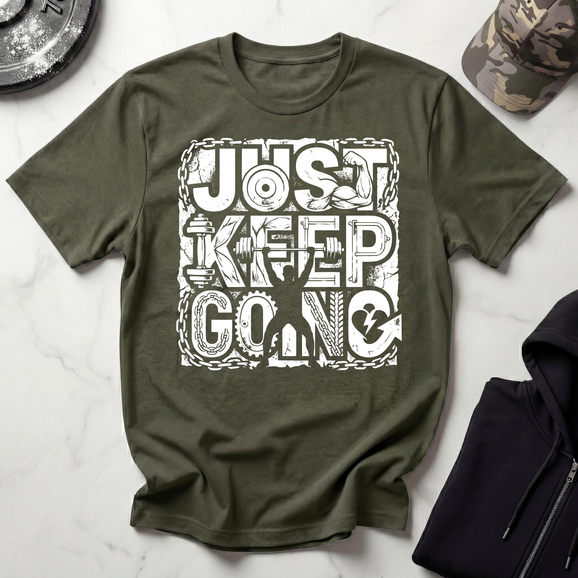 Just Keep Going Weightlifter T-Shirt
