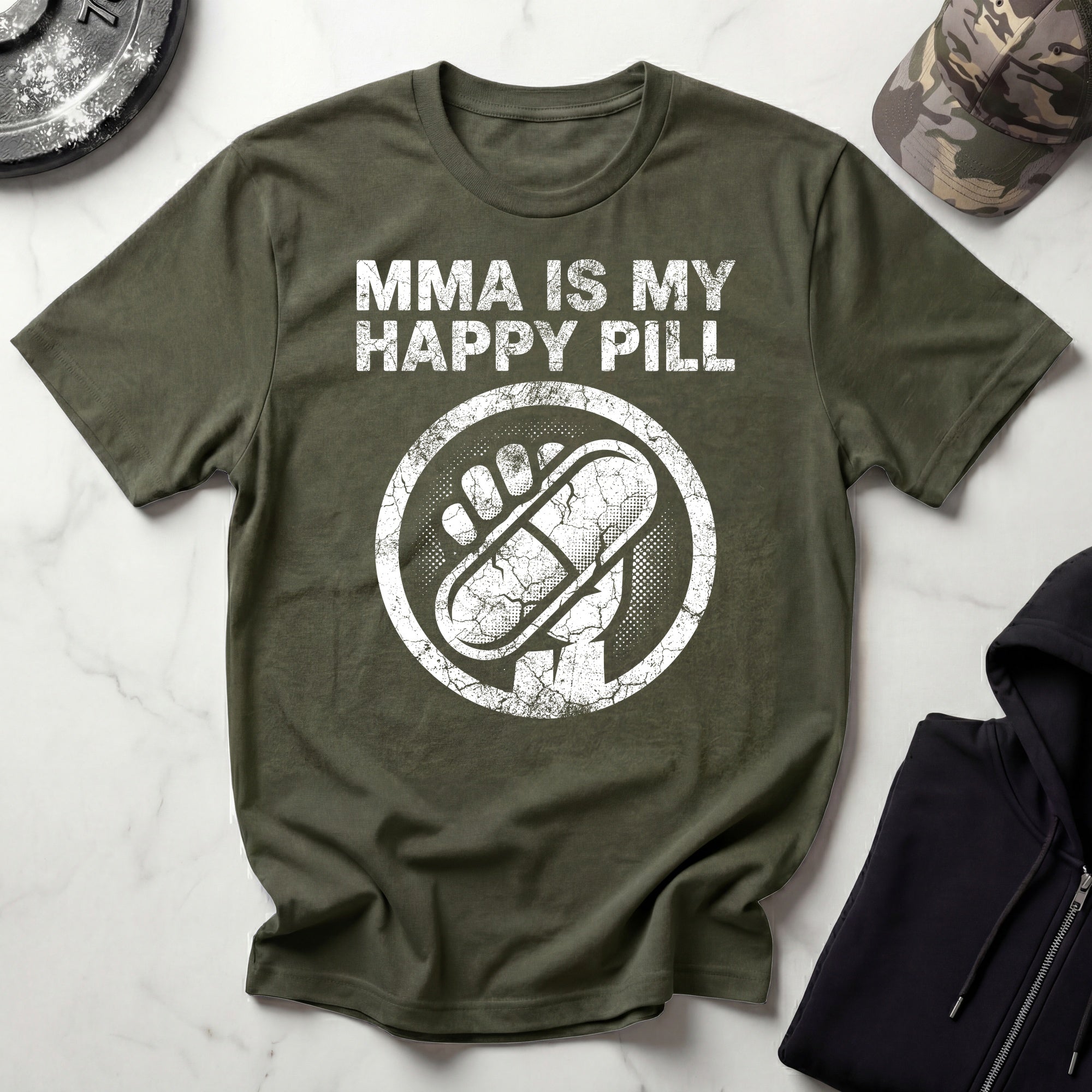 MMA Is My Happy Pill Gym T-Shirt