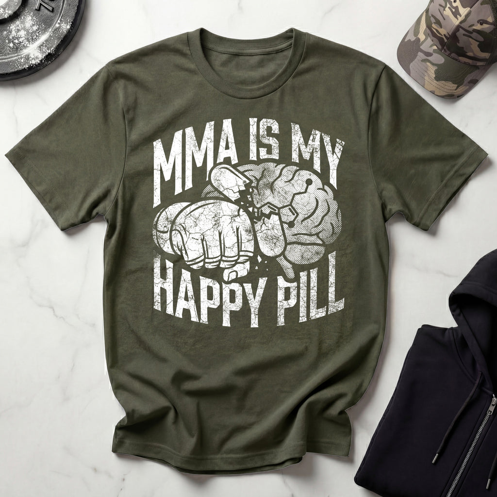 MMA Is My Happy Pill Vintage Gym T-Shirt