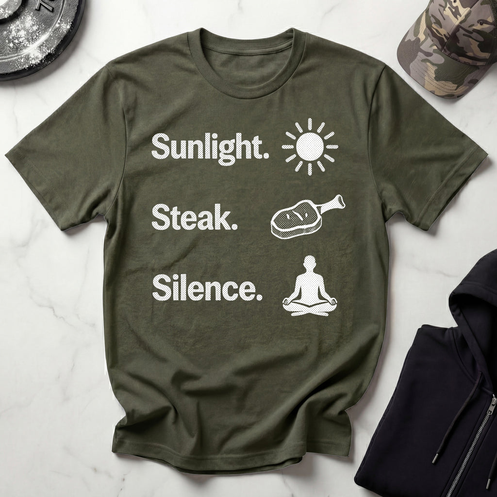 Sunlight Steak Silence Neuro Health Gym T-Shirt