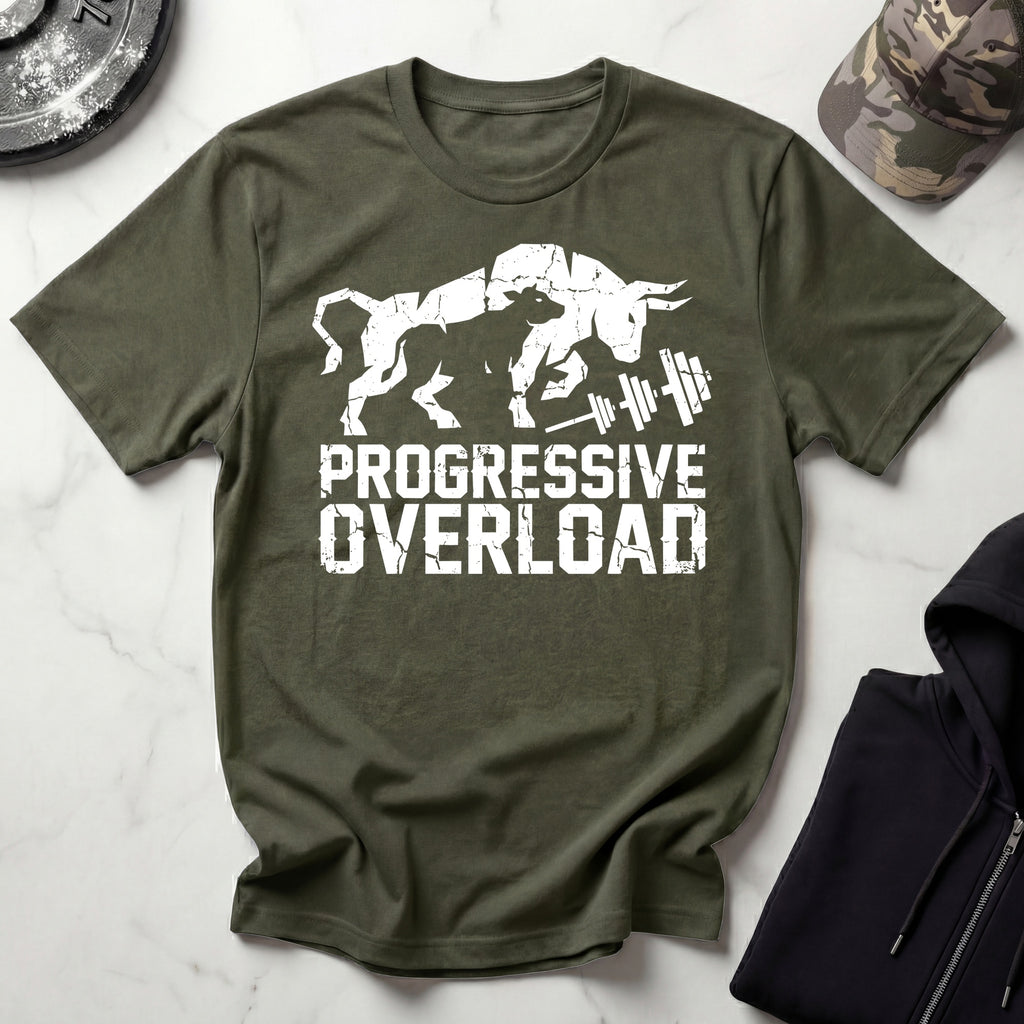 Progressive Overload Graphic Retro Gym T-Shirt