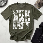Shut Up and Lift Heavy Graphic Vintage Gym T-Shirt