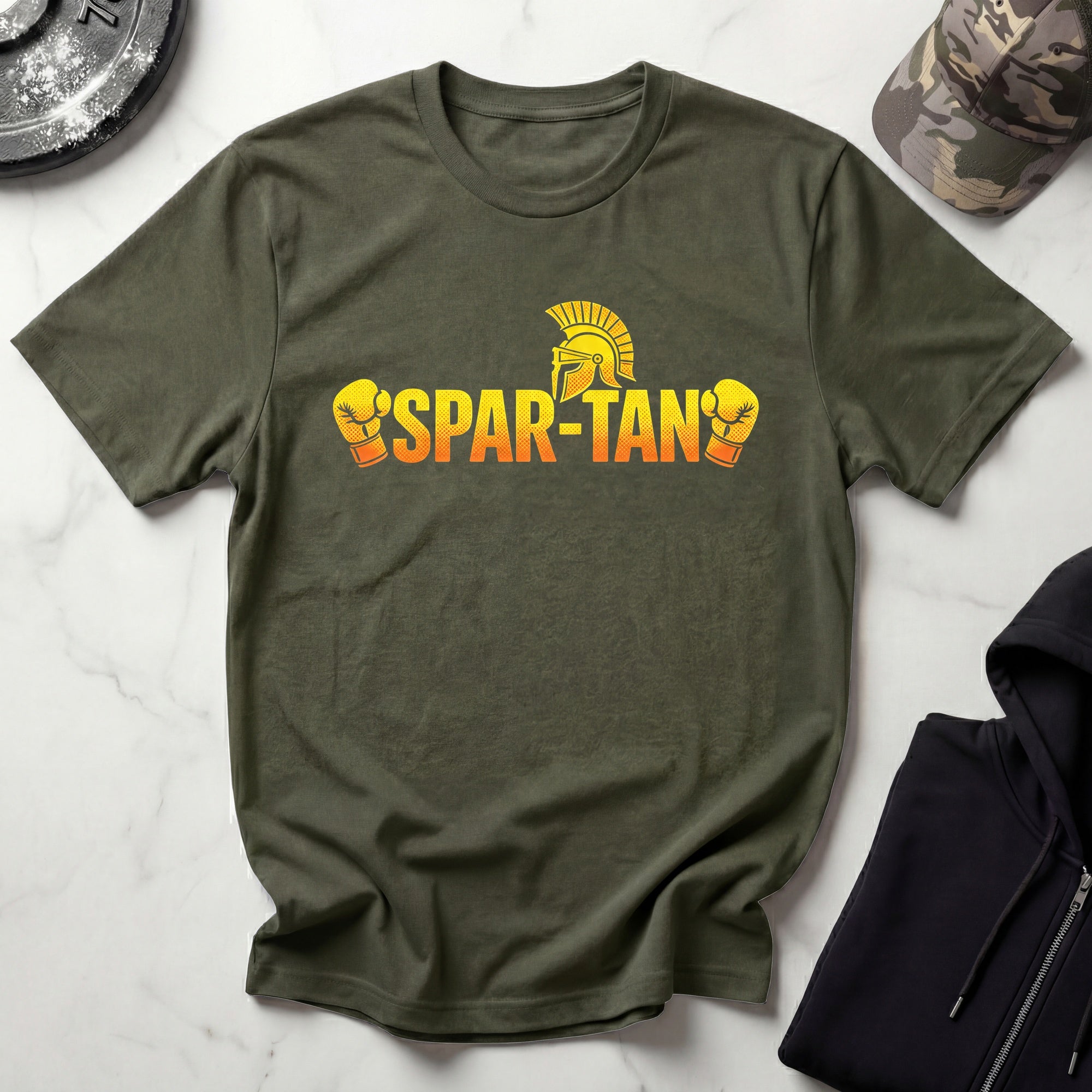 Spartan Boxing Gloves Retro Boxing Gym T-Shirt