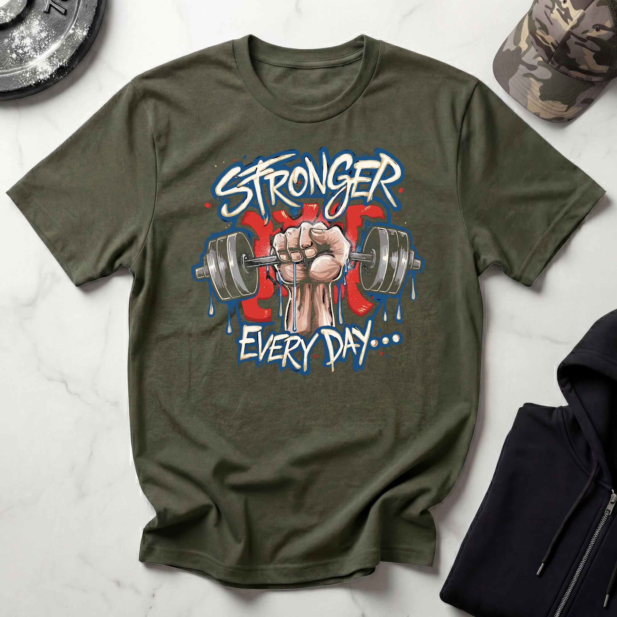 Stronger Every Day Graffiti Art Gym T-Shirt
