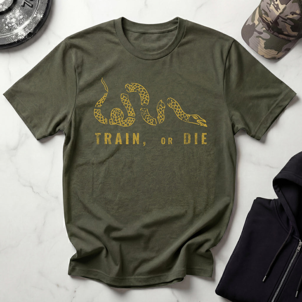 Train Or Die Snake Retro Gym T-Shirt