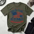 USA 250 America Gym Graphic Retro Gym T-Shirt