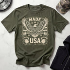 USA Eagle Flag Vintage Gym T-Shirt