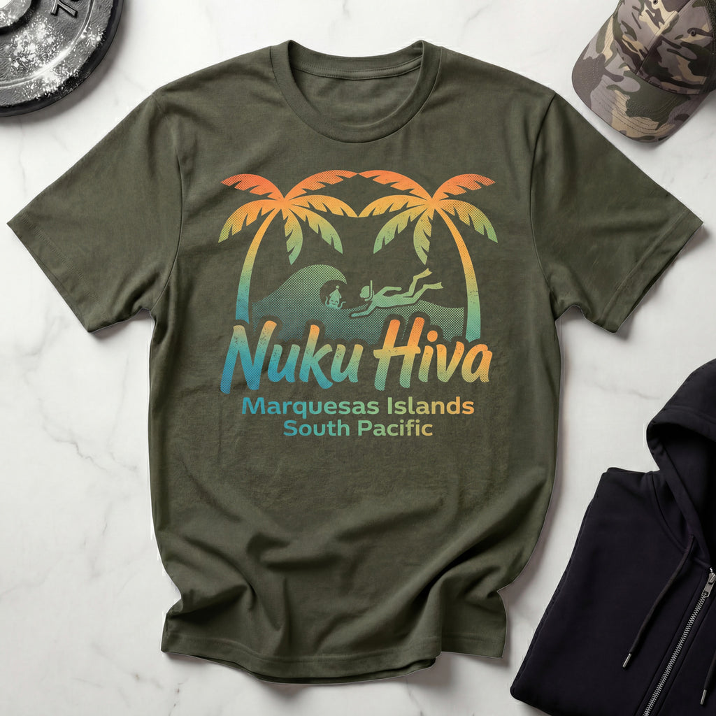 Vintage Nuku Hiva Island Gym T-Shirt
