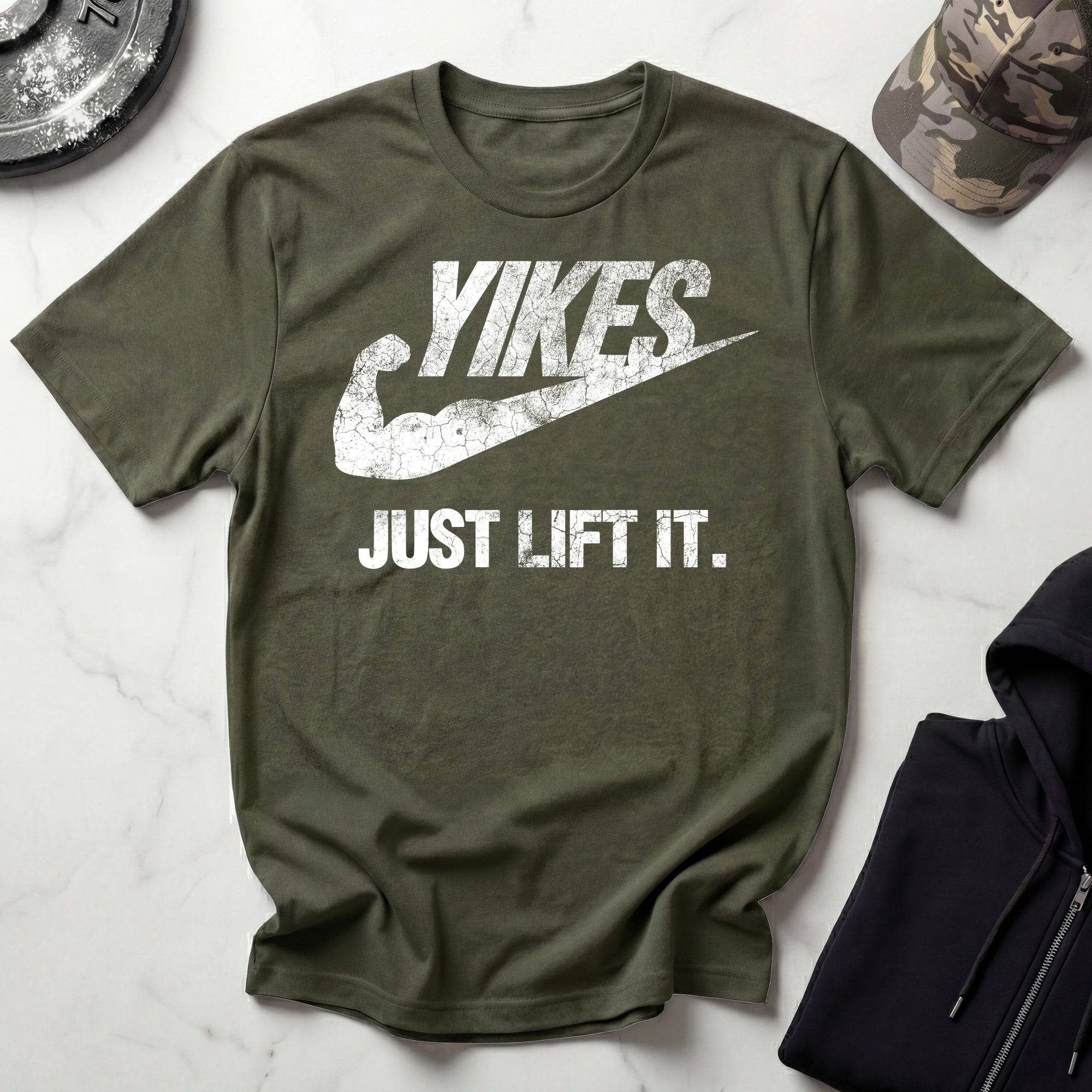 Yikes Just Lift It Vintage Gym T-Shirt