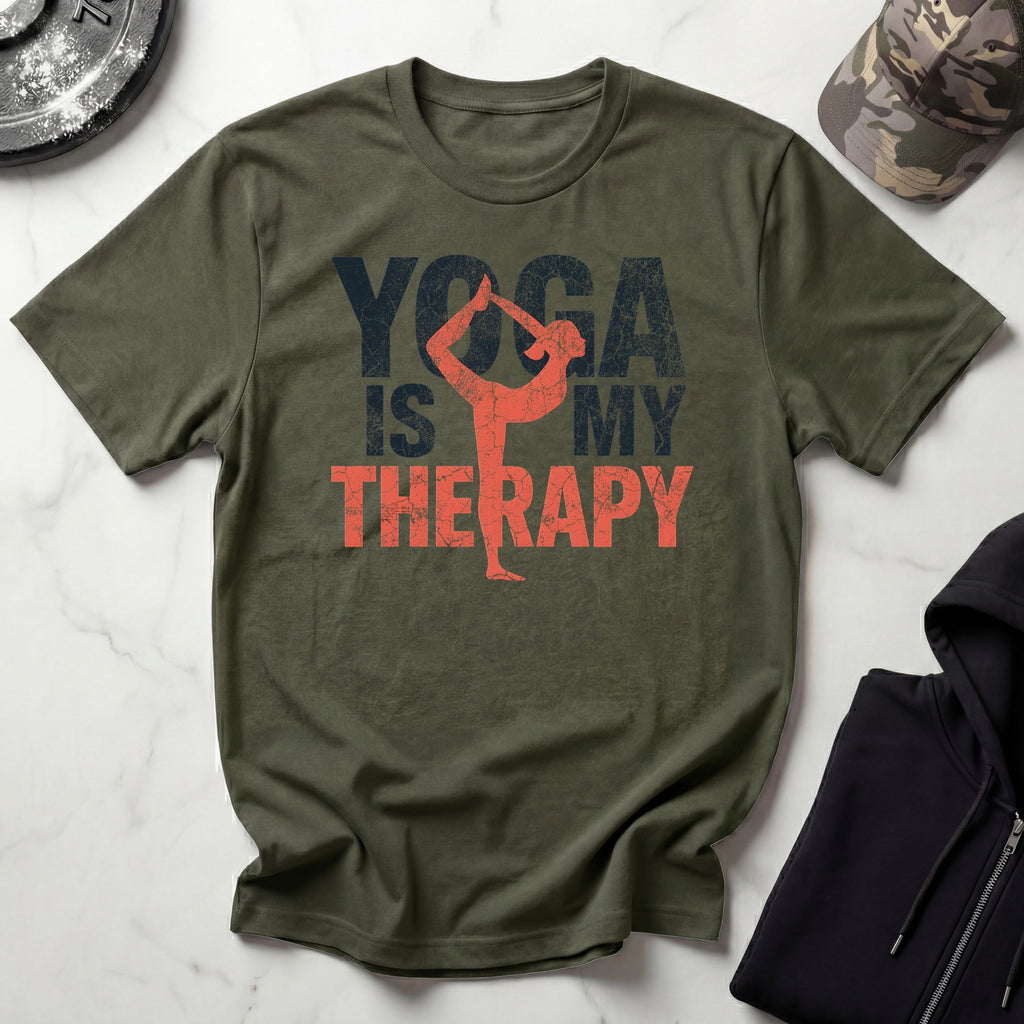 Yoga Is My Therapy Grunge Gym T-Shirt