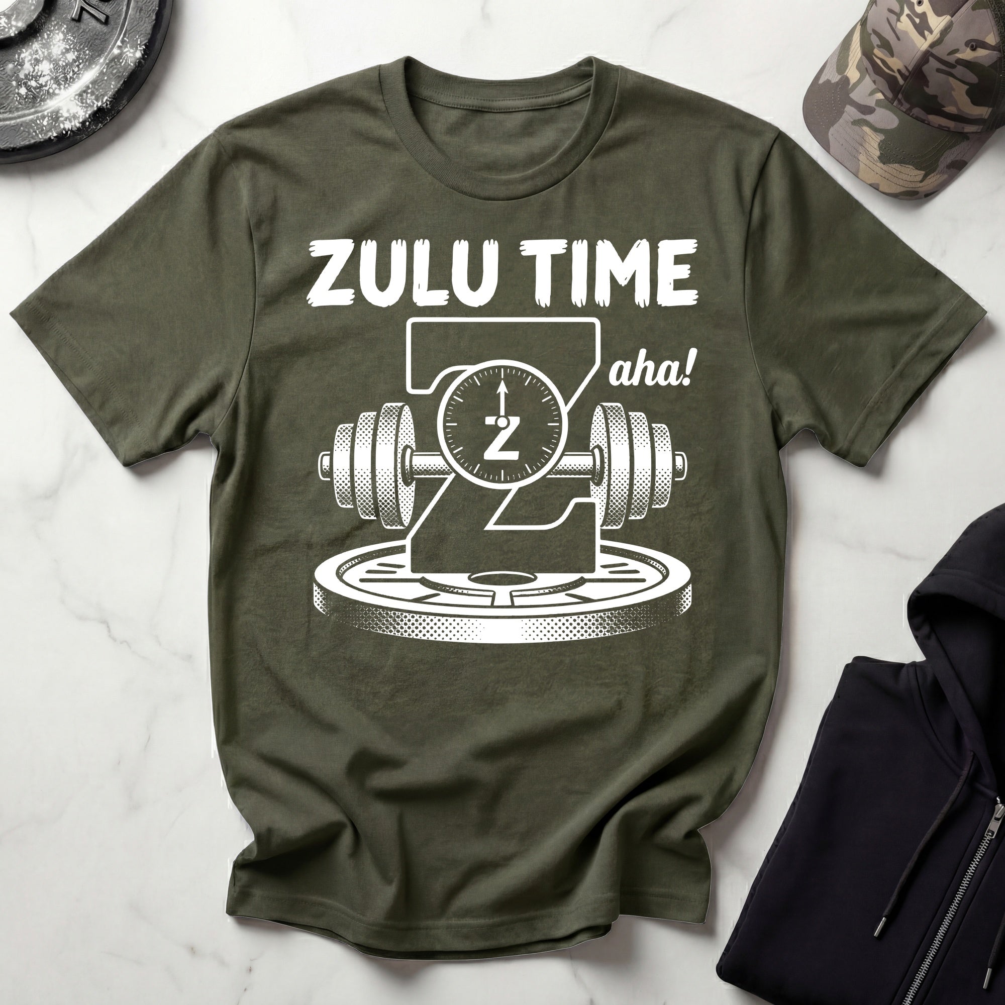 Zero Hour Zulu Time Workout Graphic Gym T-Shirt