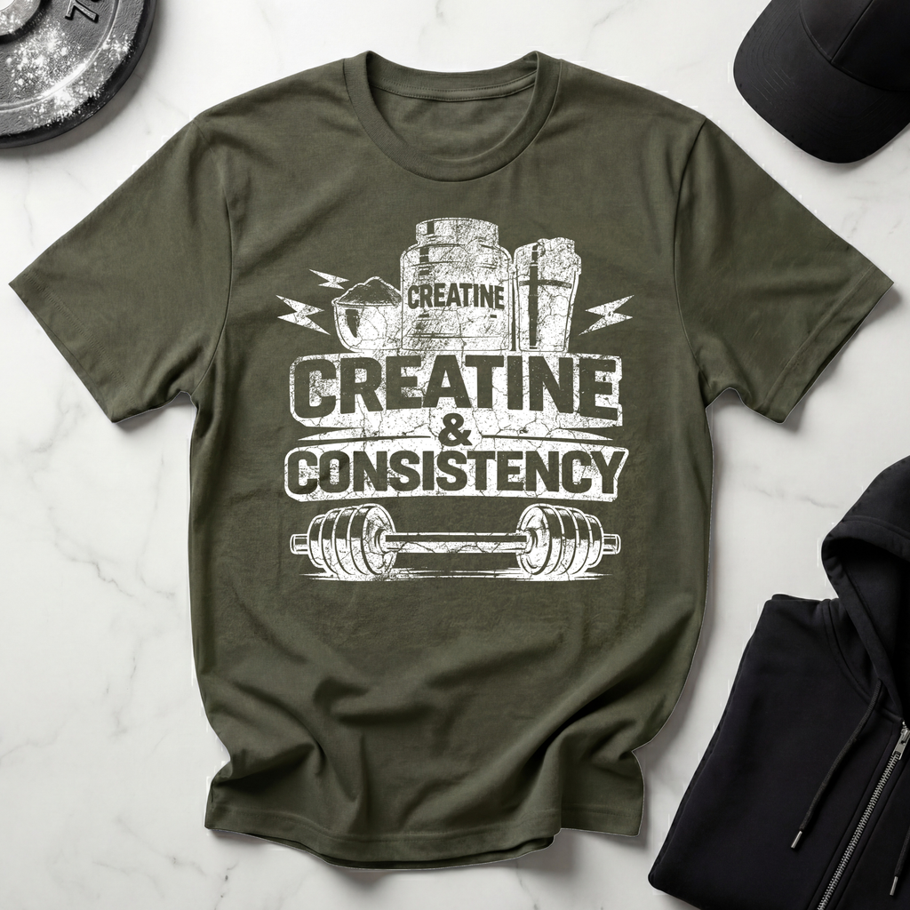 Creatine & Consistency Dark Tee