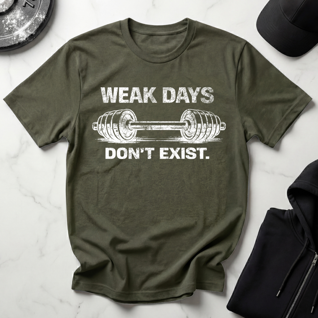 Weak Days Dont Exist Dark Tee