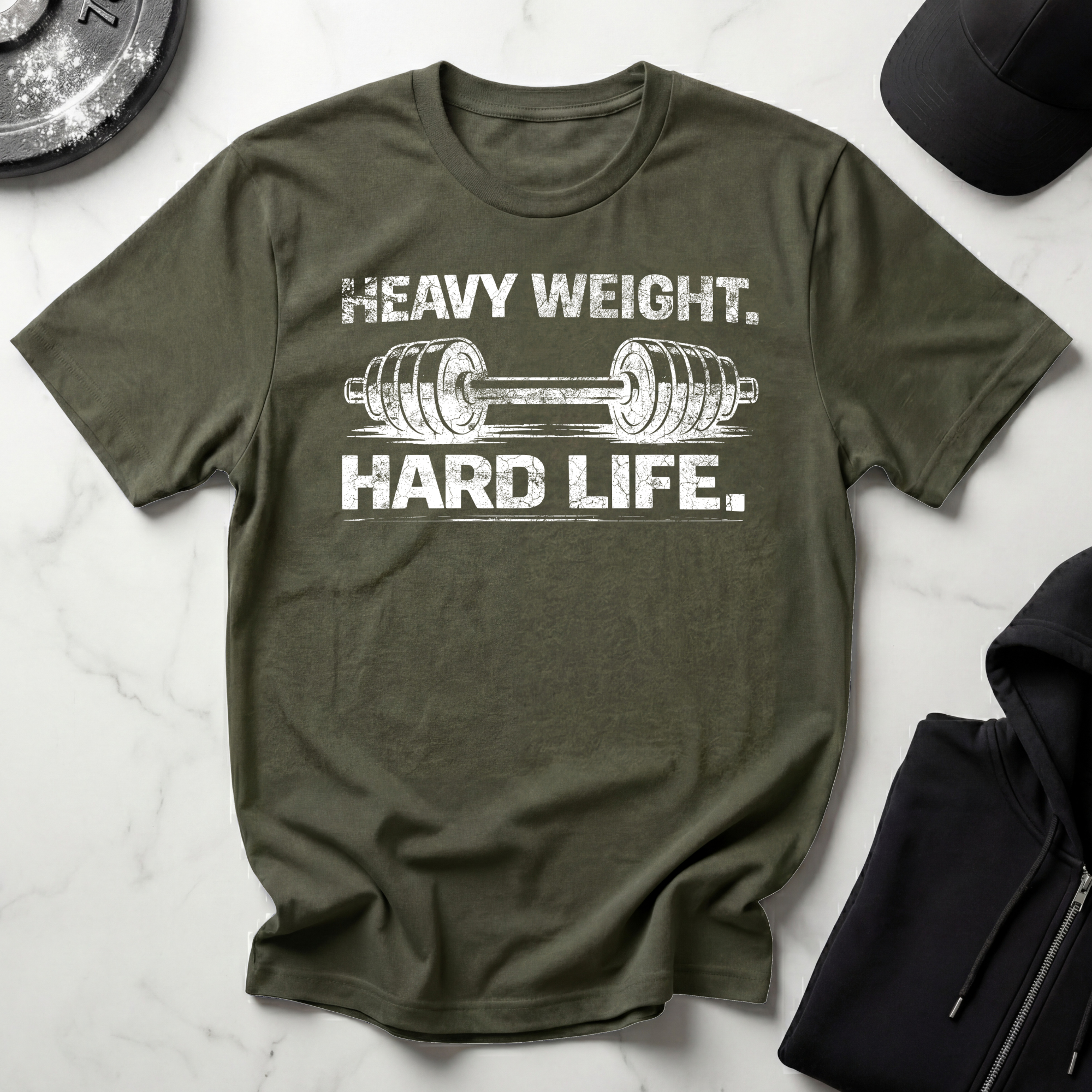 Heavy Weight Hard Life Dark Tee