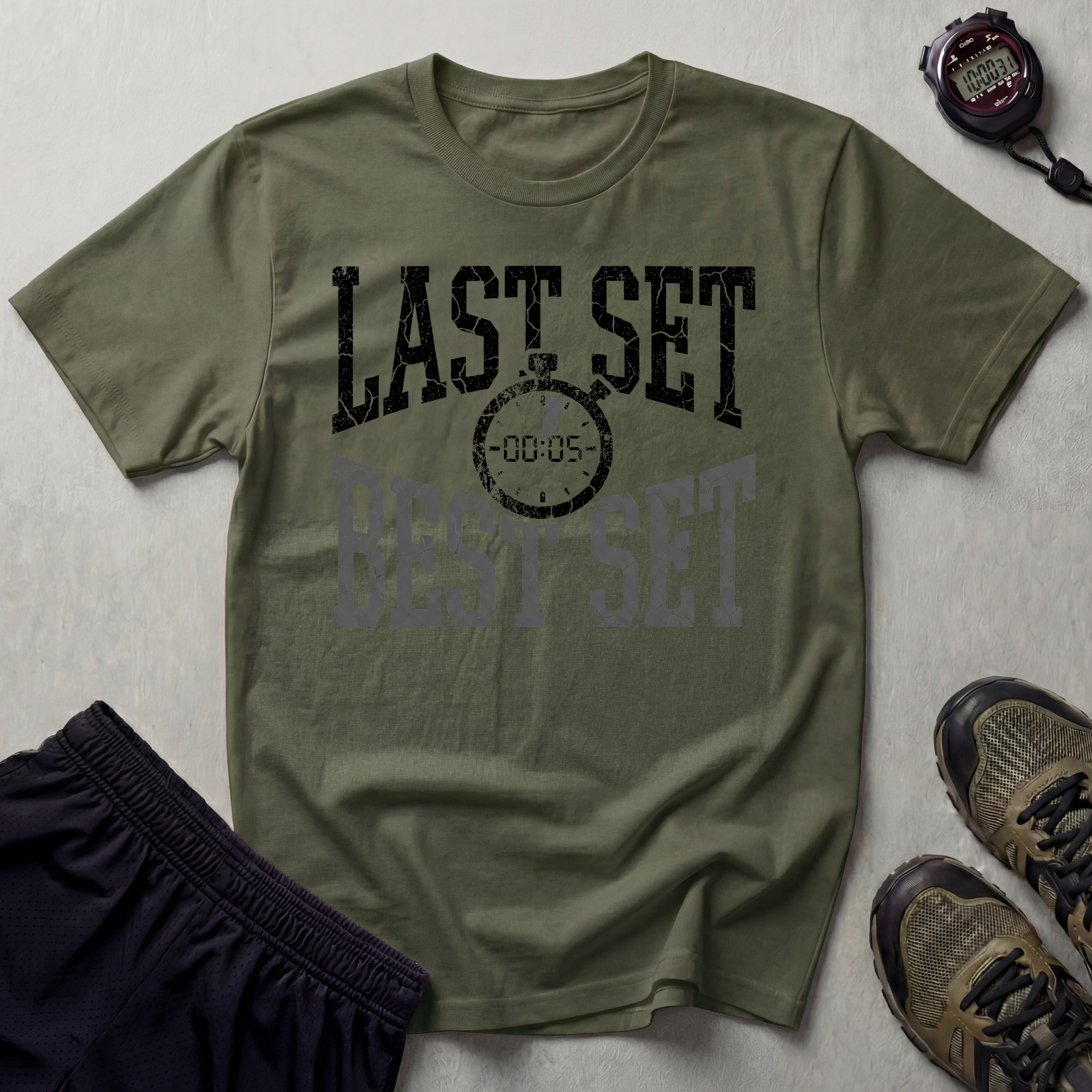 Last Set Best Set Workout Gym T-Shirt