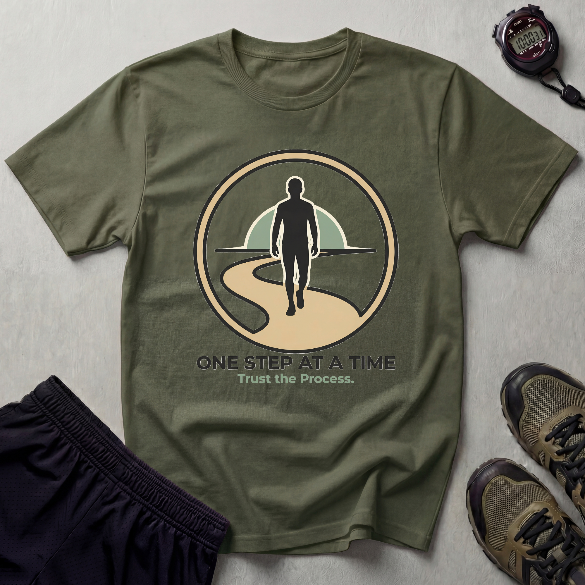 One Step At A Time Recovery Gym T-Shirt