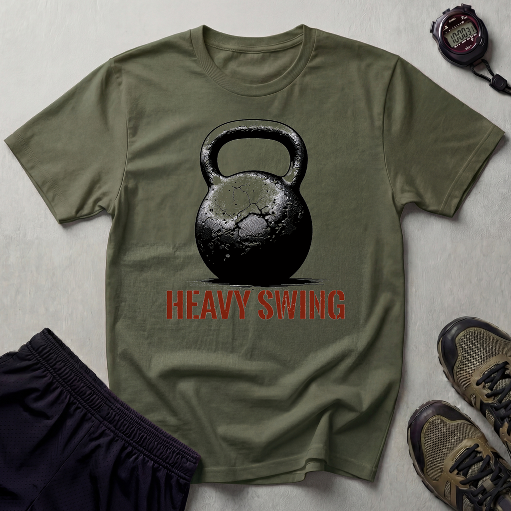 Heavy Swing Kettlebell Workout T-Shirt