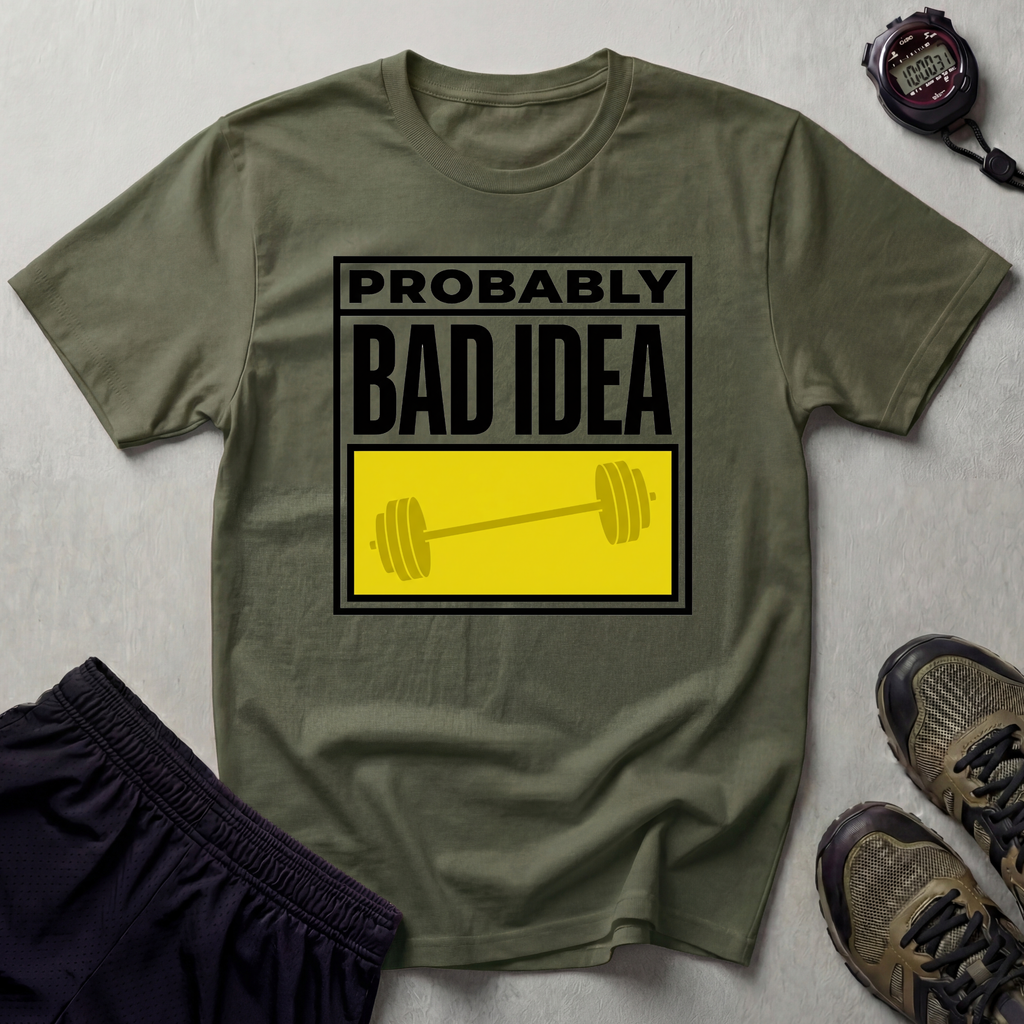 Probably A Bad Idea Weightlifting Gym T-Shirt