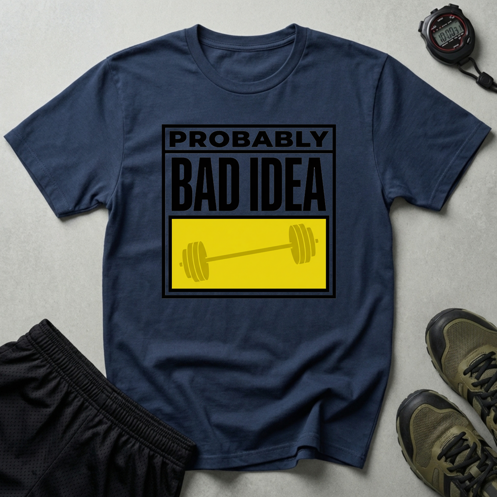 Probably A Bad Idea Weightlifting Gym T-Shirt