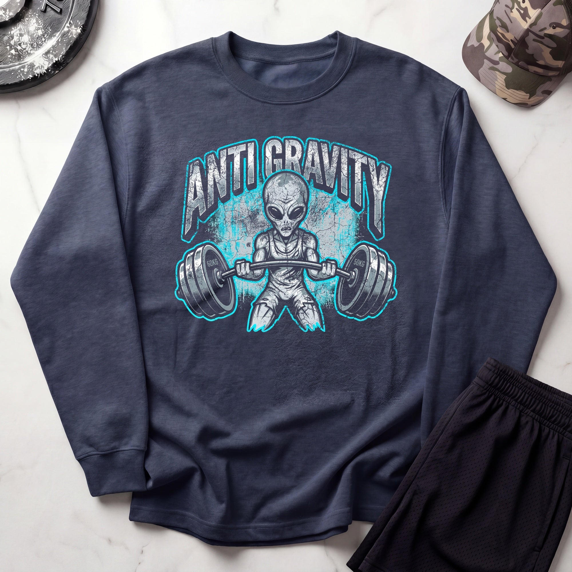 Anti Gravity Alien Gym Crewneck Sweatshirt