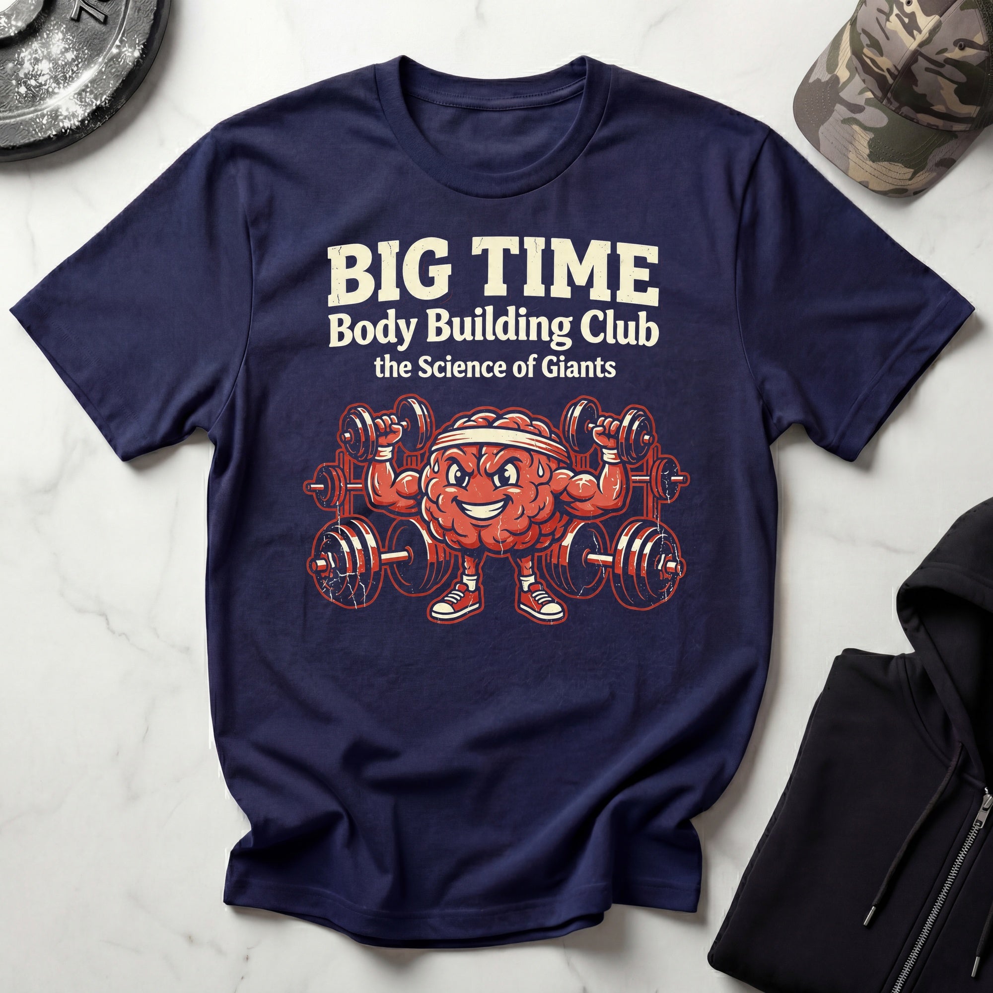 Big Time Body Building Graphic Gym T-Shirt