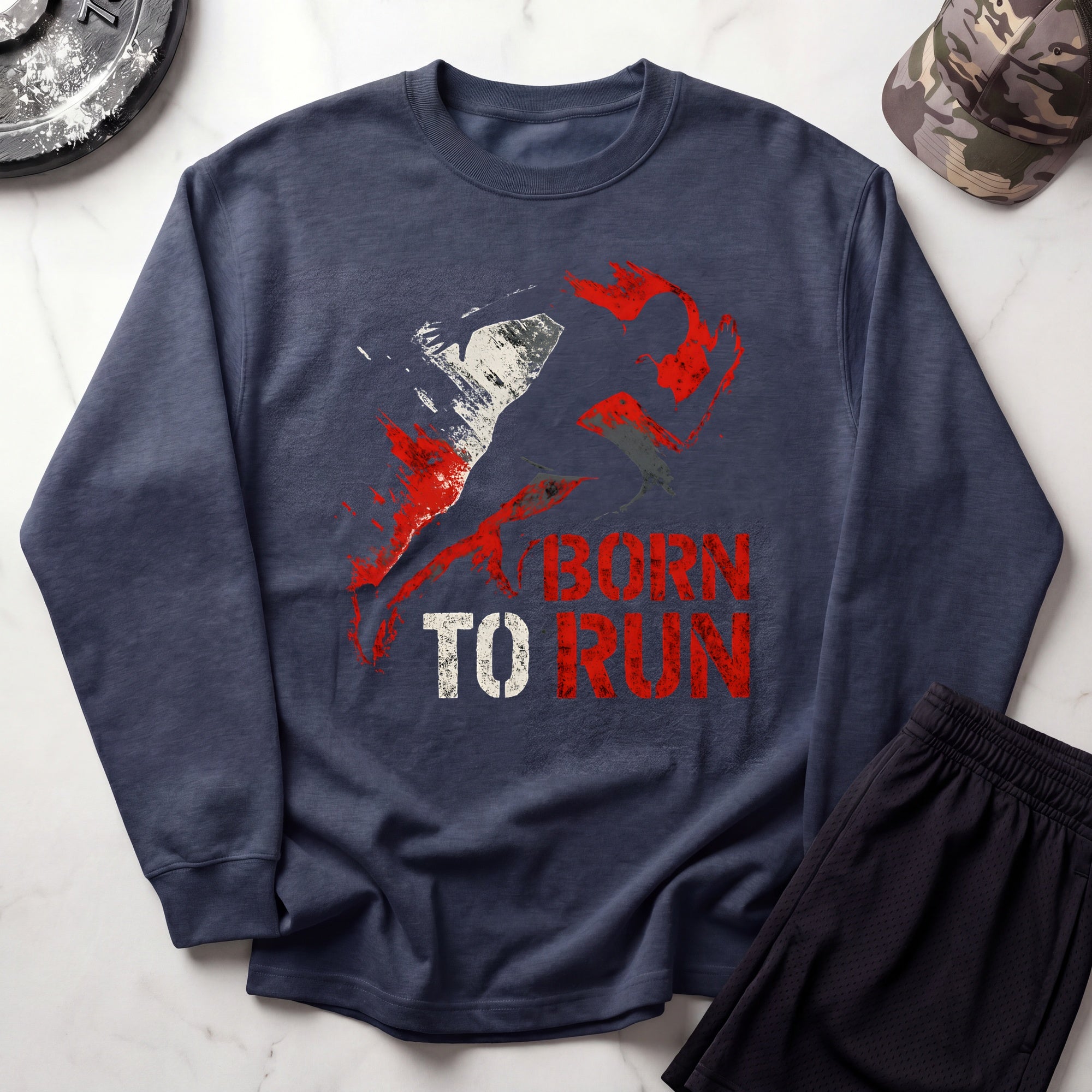 Born To Run Gym Crewneck Sweatshirt