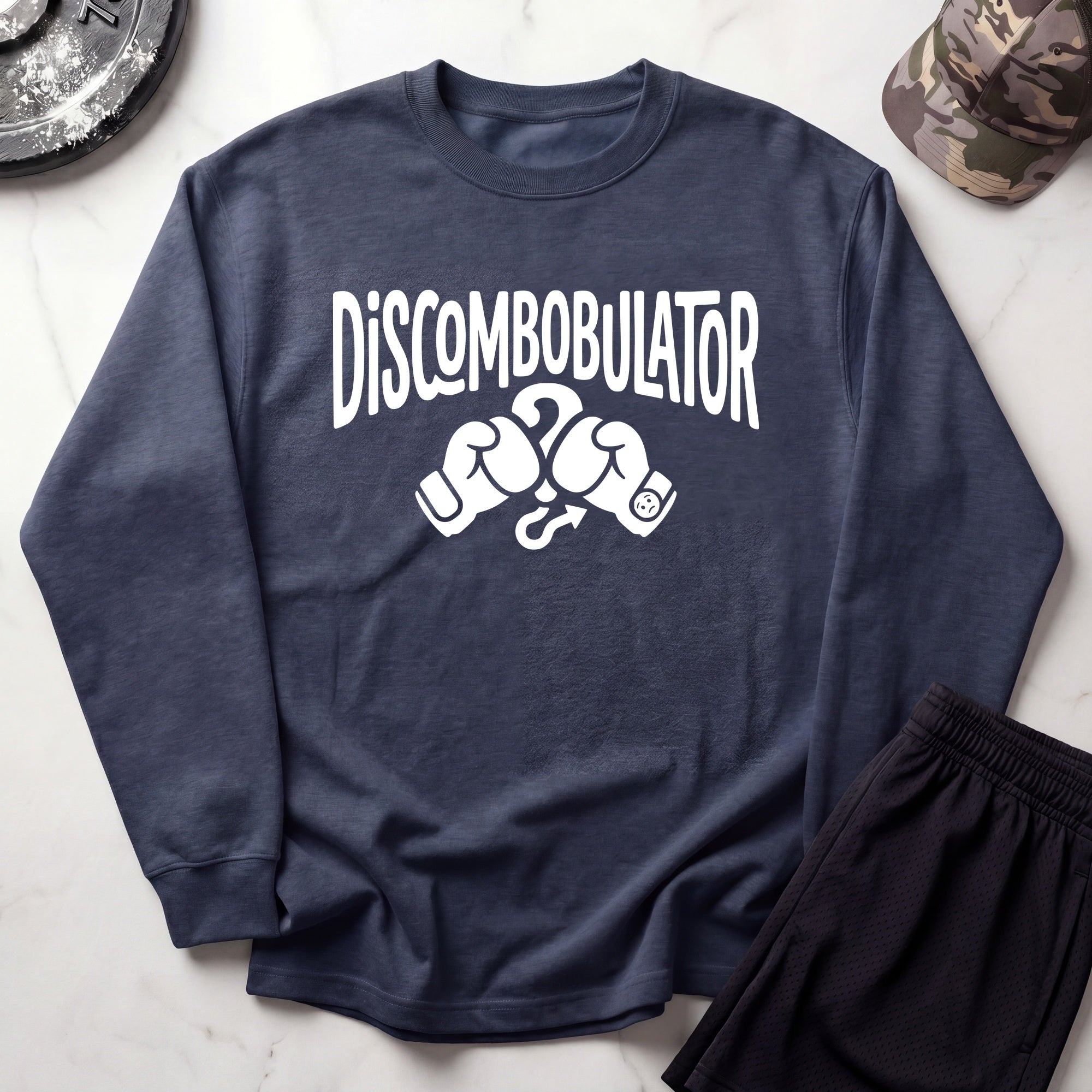 Discombobulator Boxing Cozy Vintage Crewneck Gym Sweatshirt