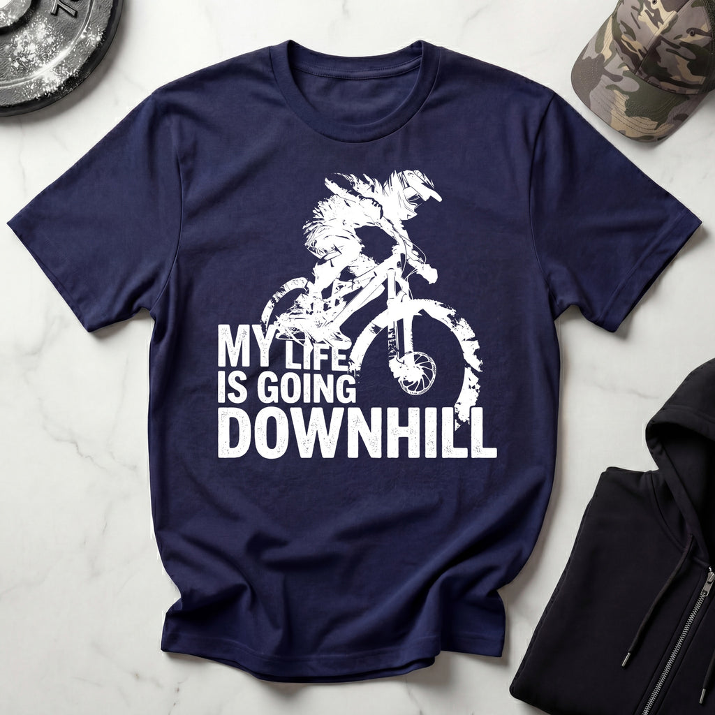 My Life Is Going Downhill MTB Gym T-Shirt