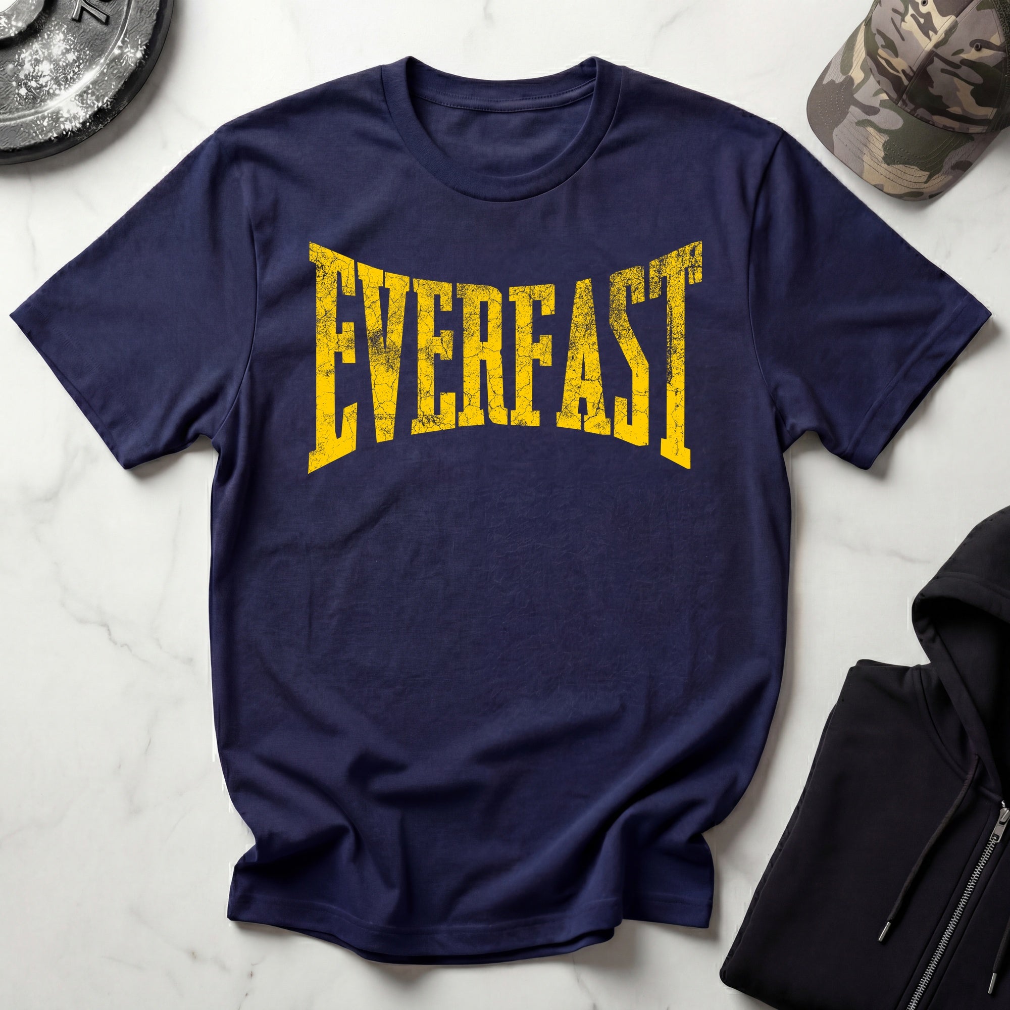 Everfast Gold Graphic Vintage Gym T-Shirt