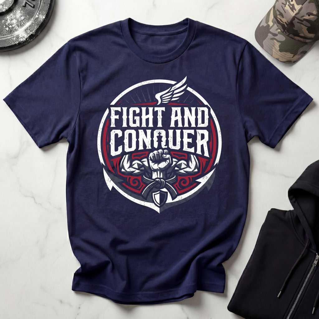 Fight and Conquer Boxing MMA T-Shirt