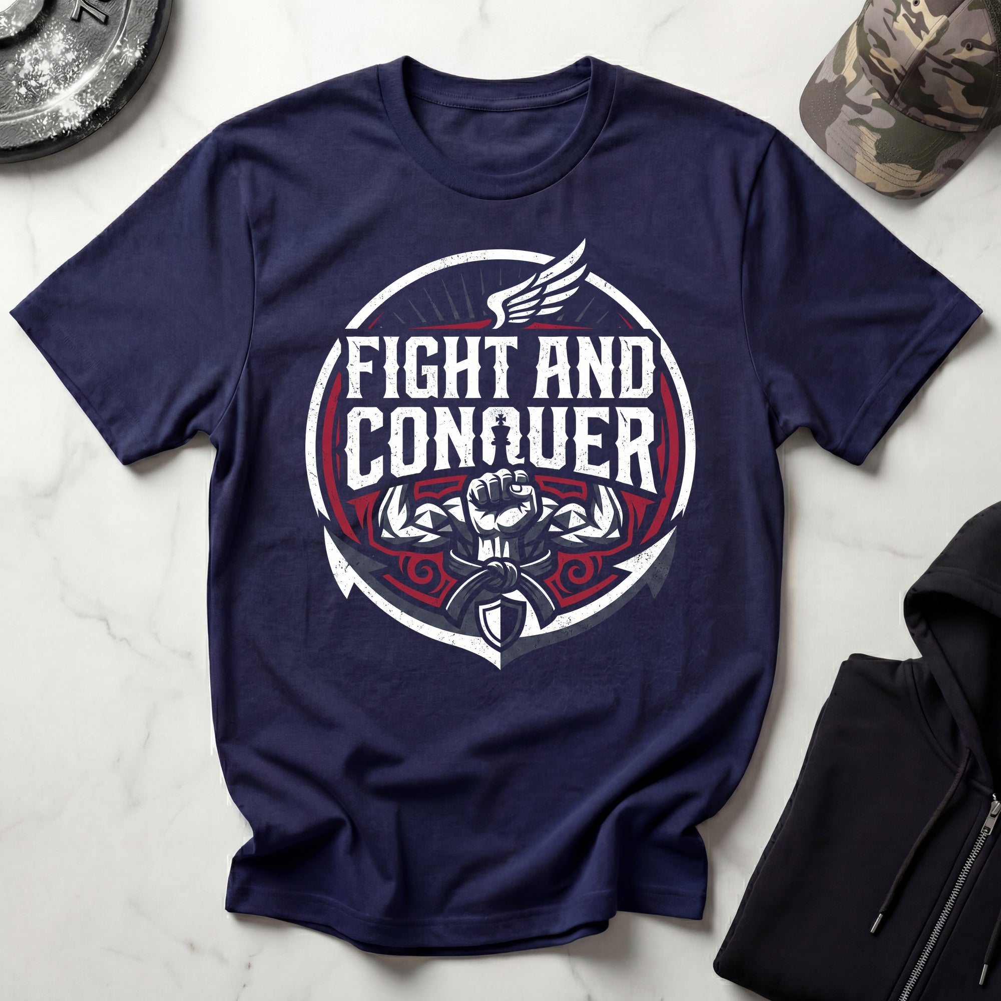 Fight and Conquer Boxing MMA T-Shirt