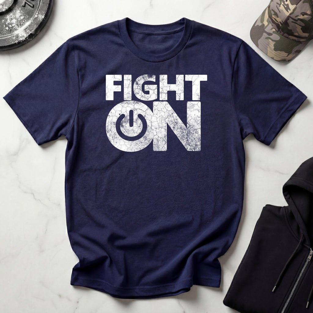 Fight ON Graphic Vintage Gym T-Shirt