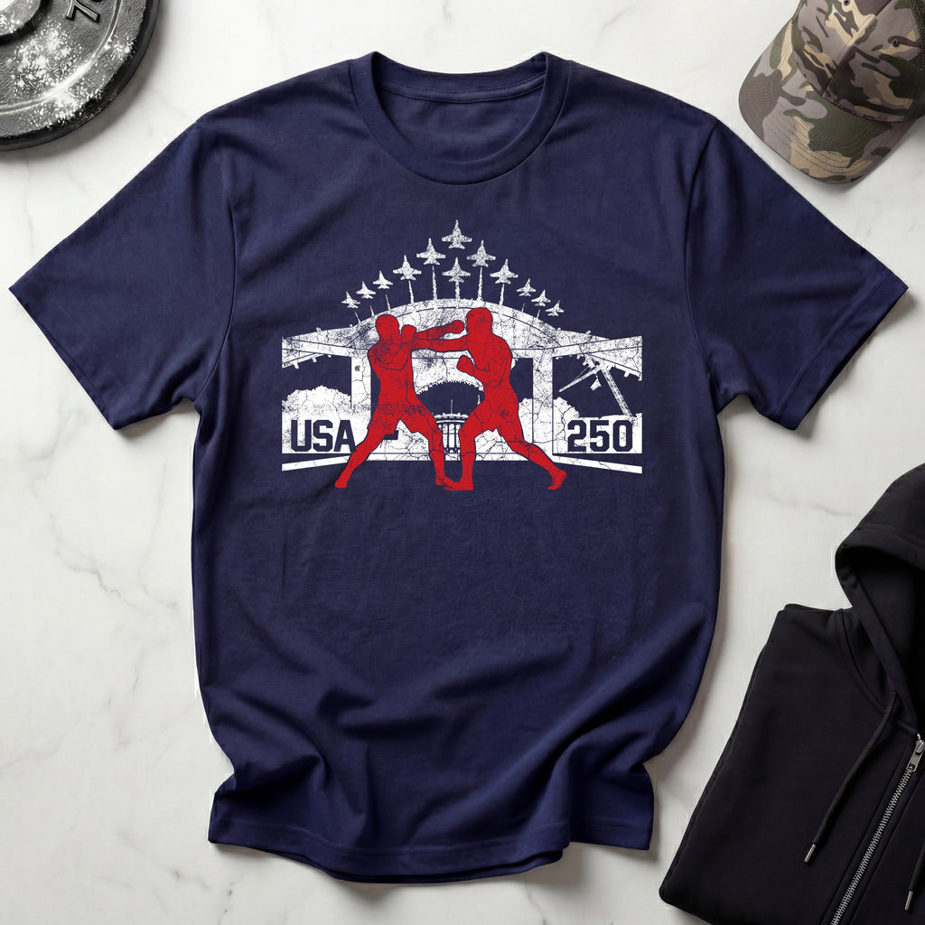 USA Freedom 250 Graphic Vintage Gym T-Shirt