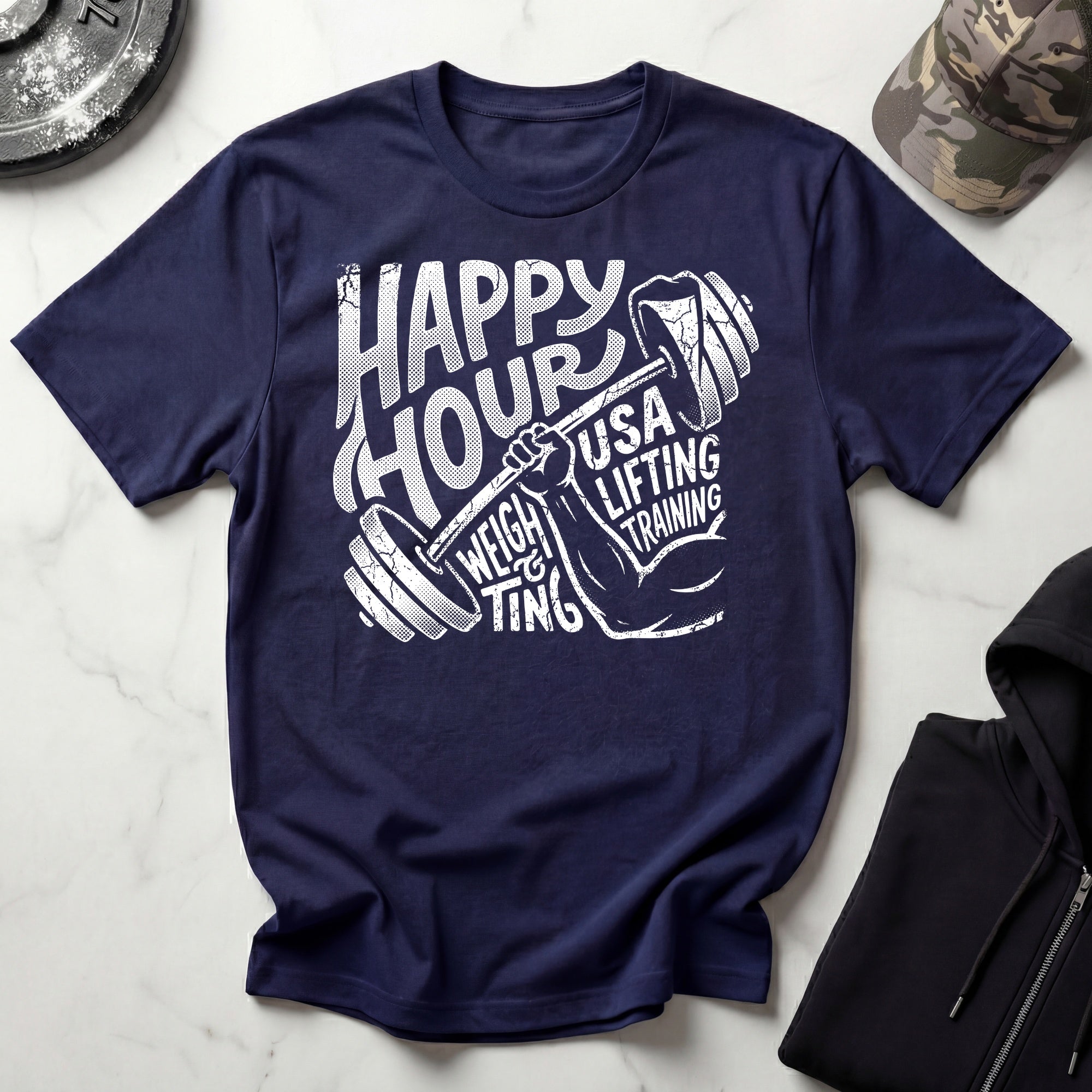Happy Hour Lifting Workout Gym T-Shirt
