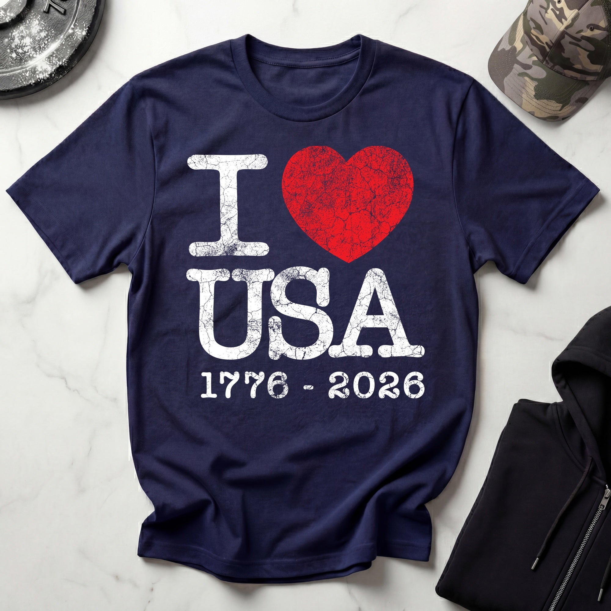 I Heart USA 250 Vintage Gym T-Shirt