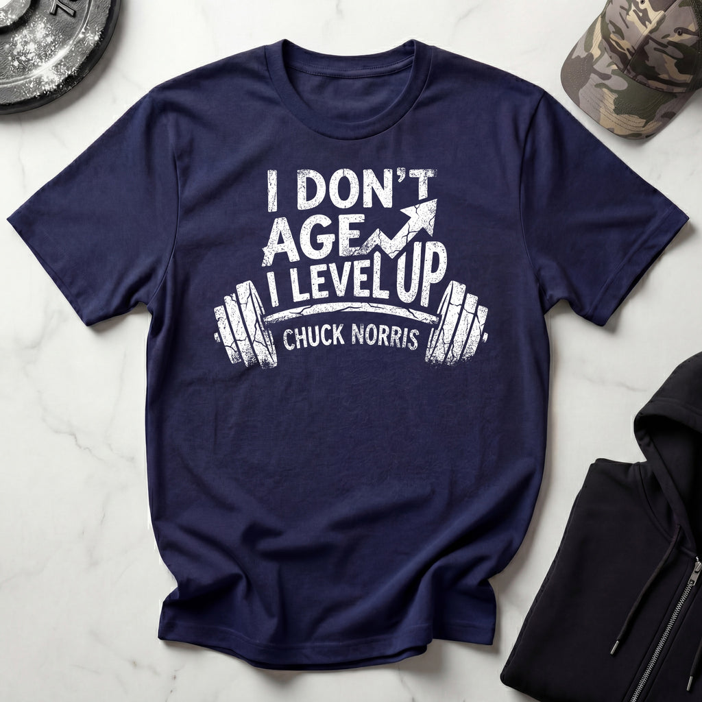 I Dont Age I Level Up Retro Graphic Gym T-Shirt