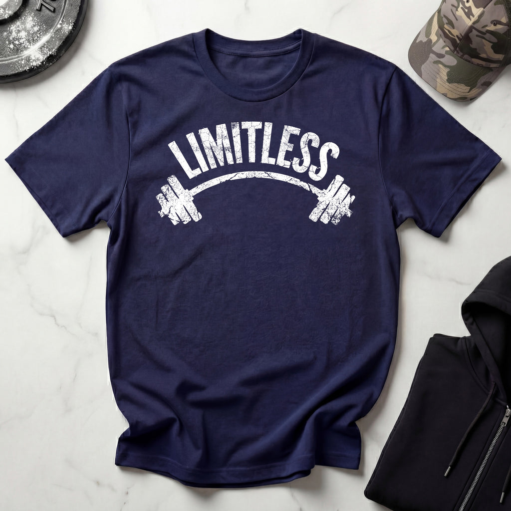 Limitless Barbell Training Vintage Graphic Gym T-Shirt