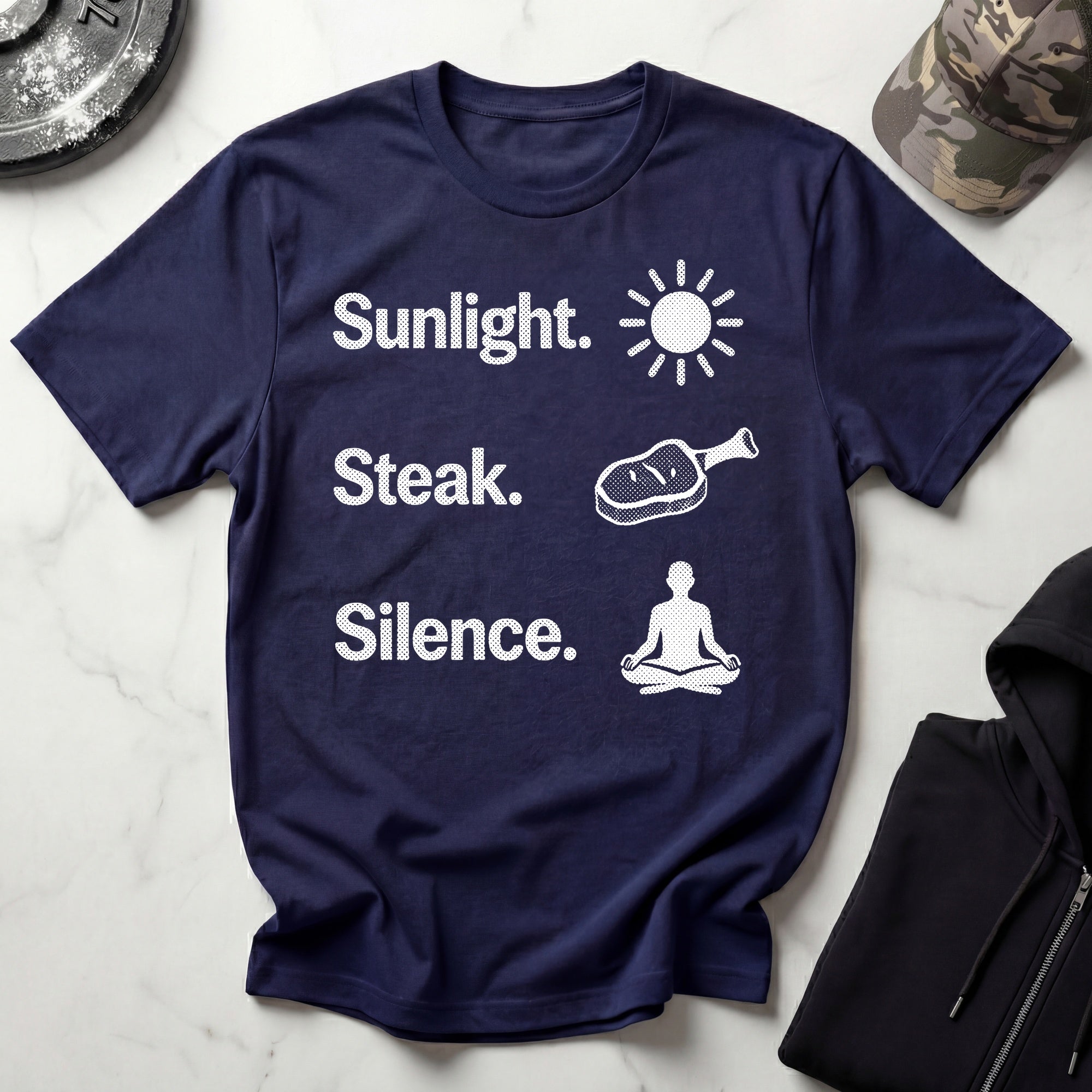 Sunlight Steak Silence Neuro Health Gym T-Shirt