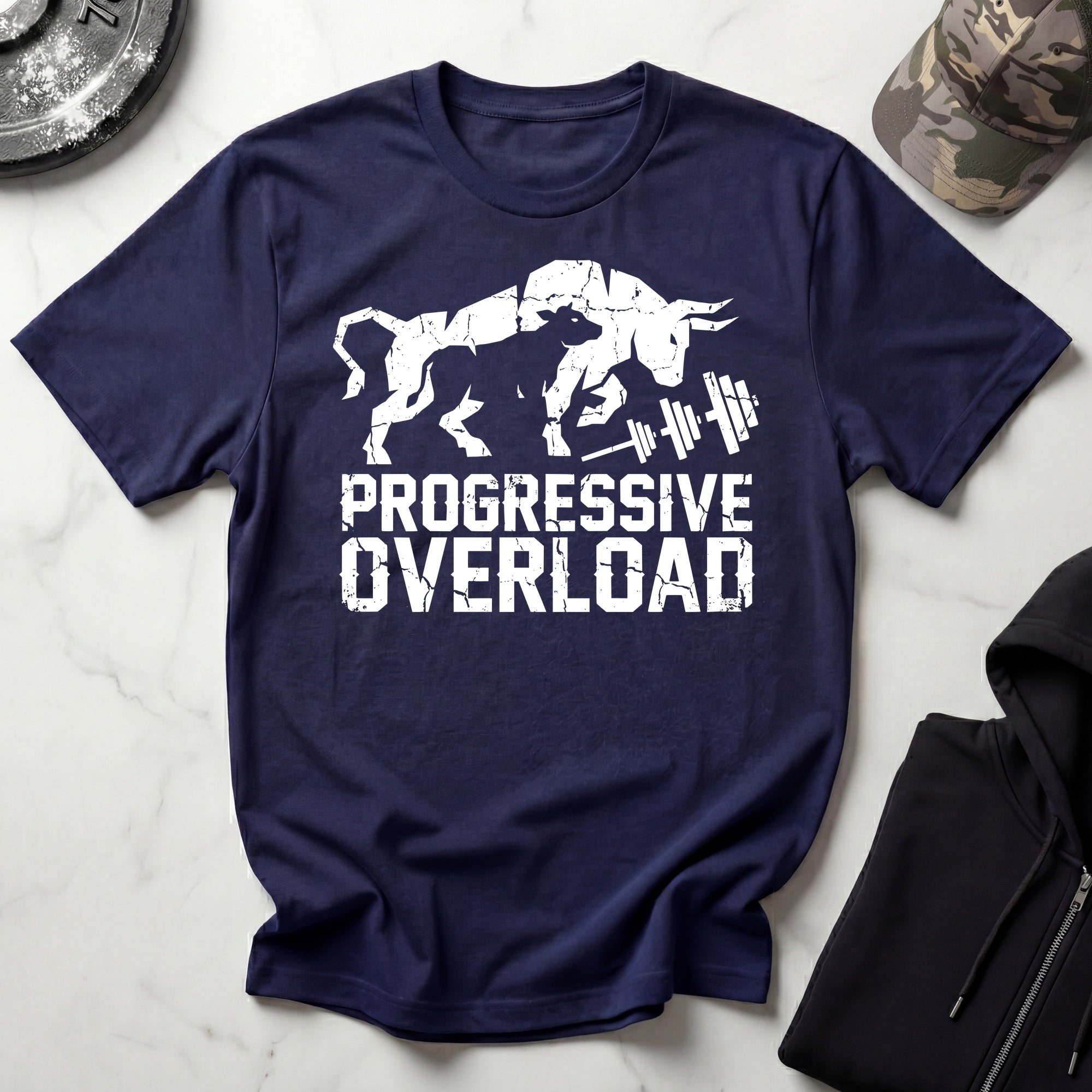 Progressive Overload Graphic Retro Gym T-Shirt