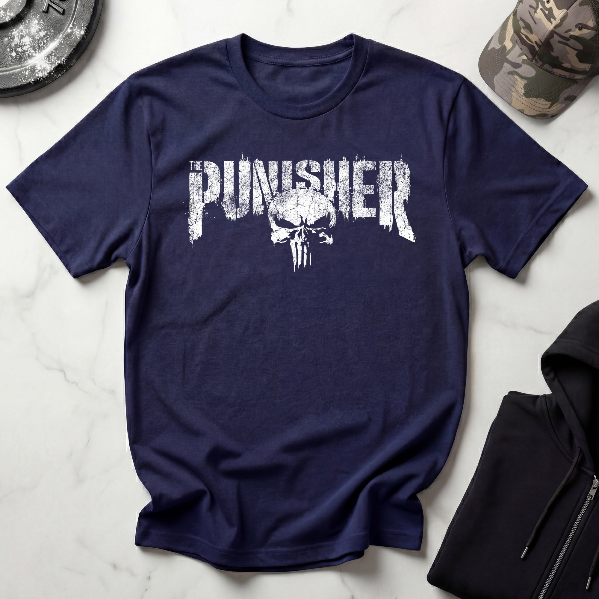 Punisher Grunge Graphic Gym T-Shirt