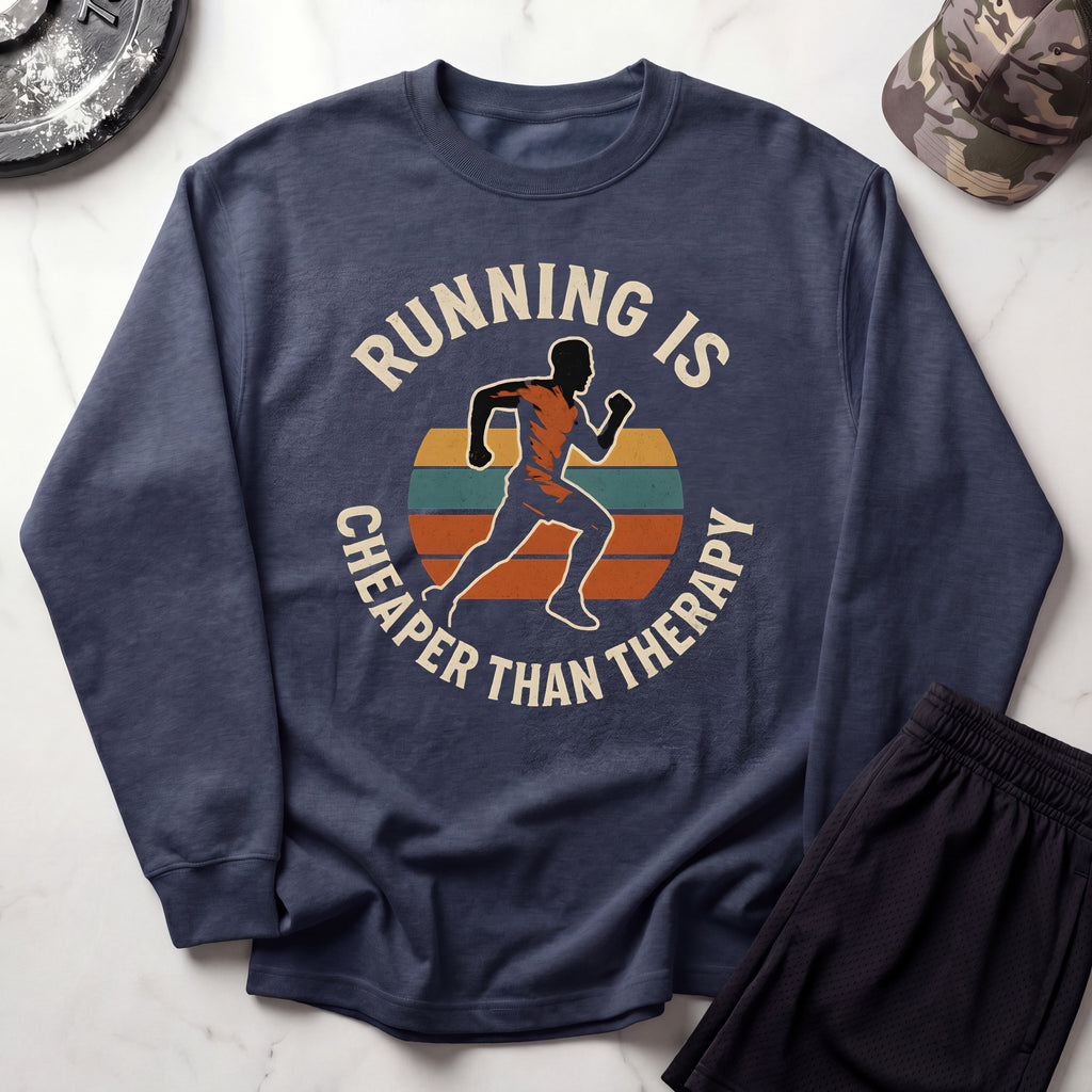Running Therapy Cozy Gym Crewneck Sweatshirt