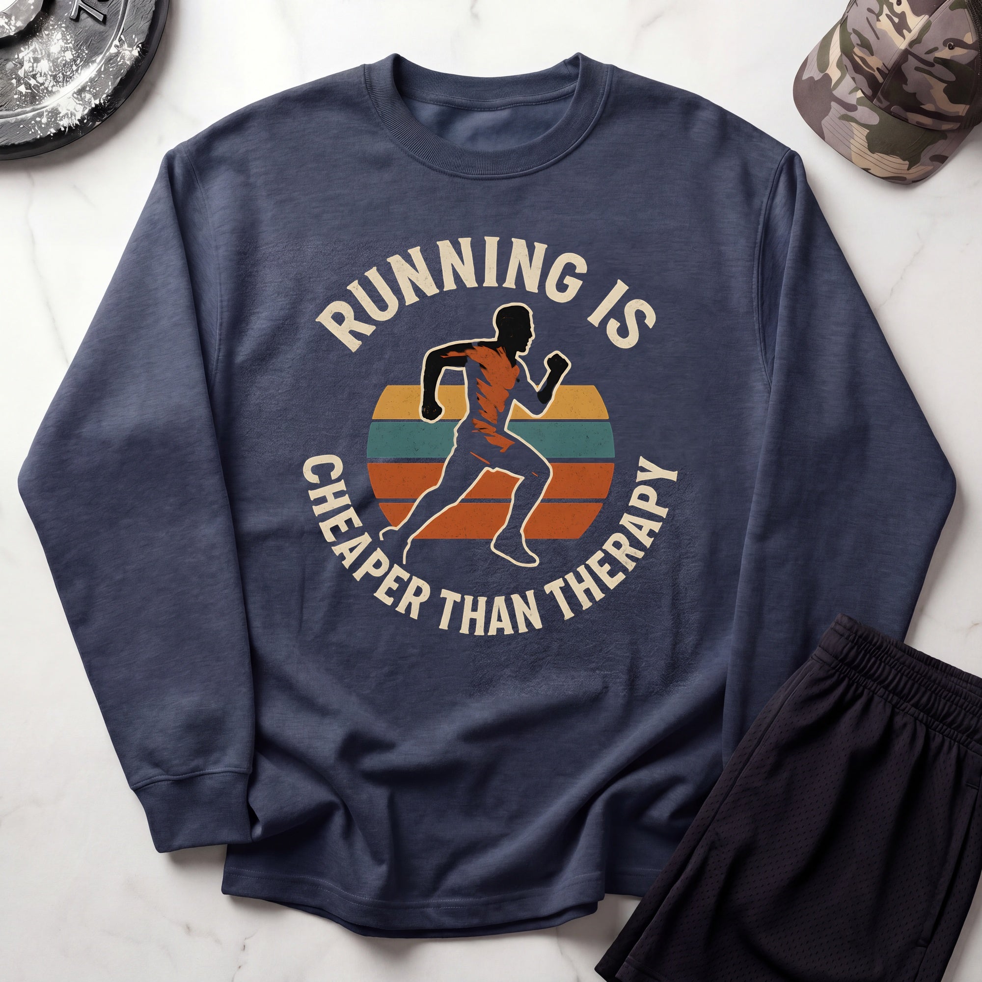 Running Therapy Cozy Gym Crewneck Sweatshirt
