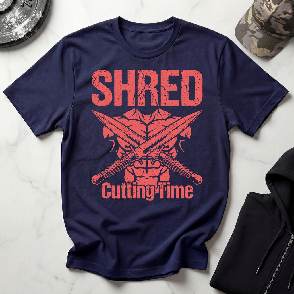 Shred Cutting Time Graphic Vintage Gym T-Shirt
