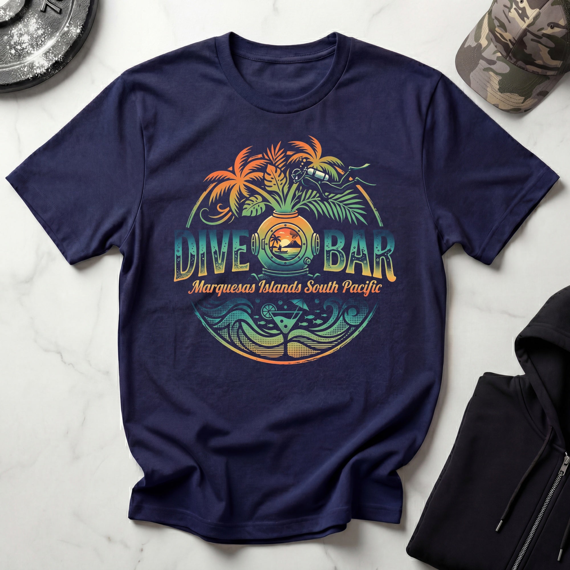 Vintage Retro South Pacific Gym T-Shirt