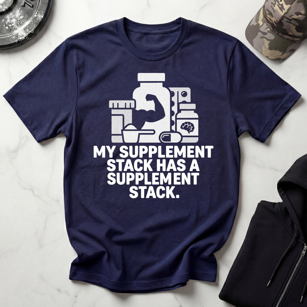 Stacked Supplements Graphic Gym T-Shirt