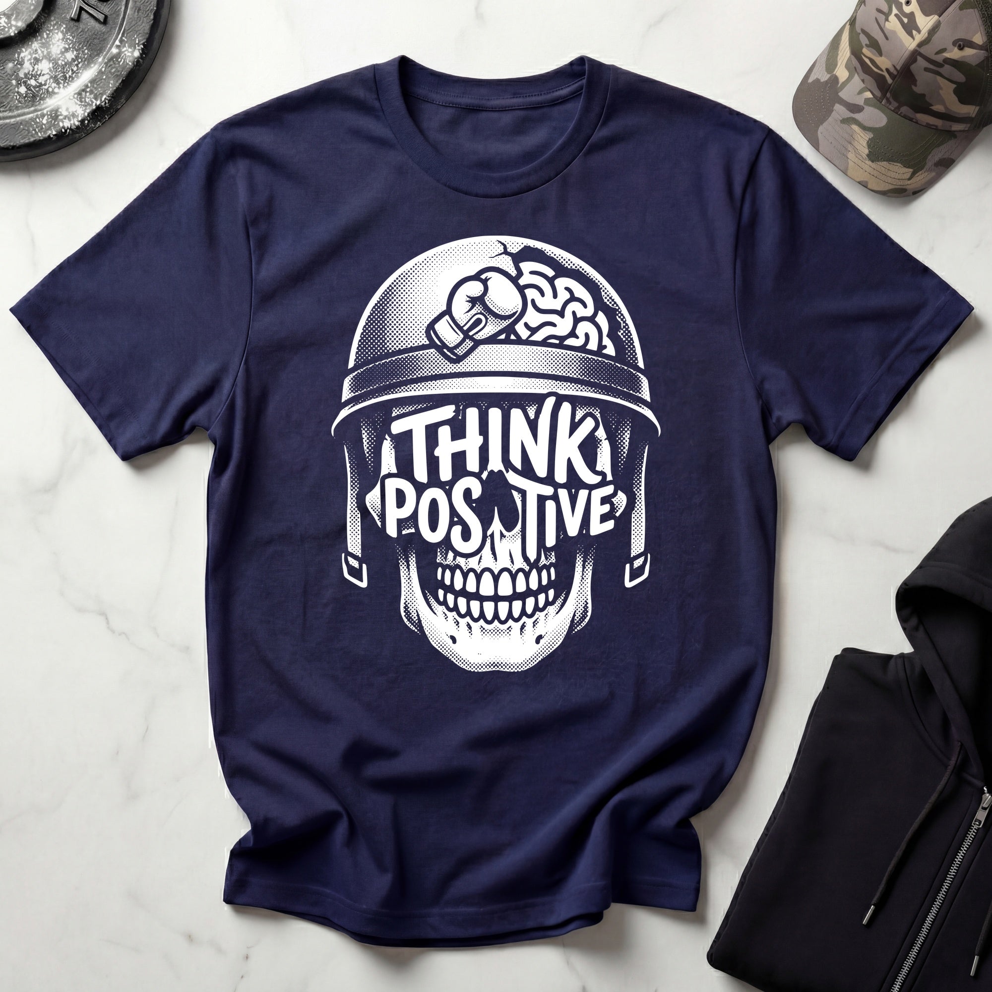 Think Positive Boxing Training Mindset Gym T-Shirt