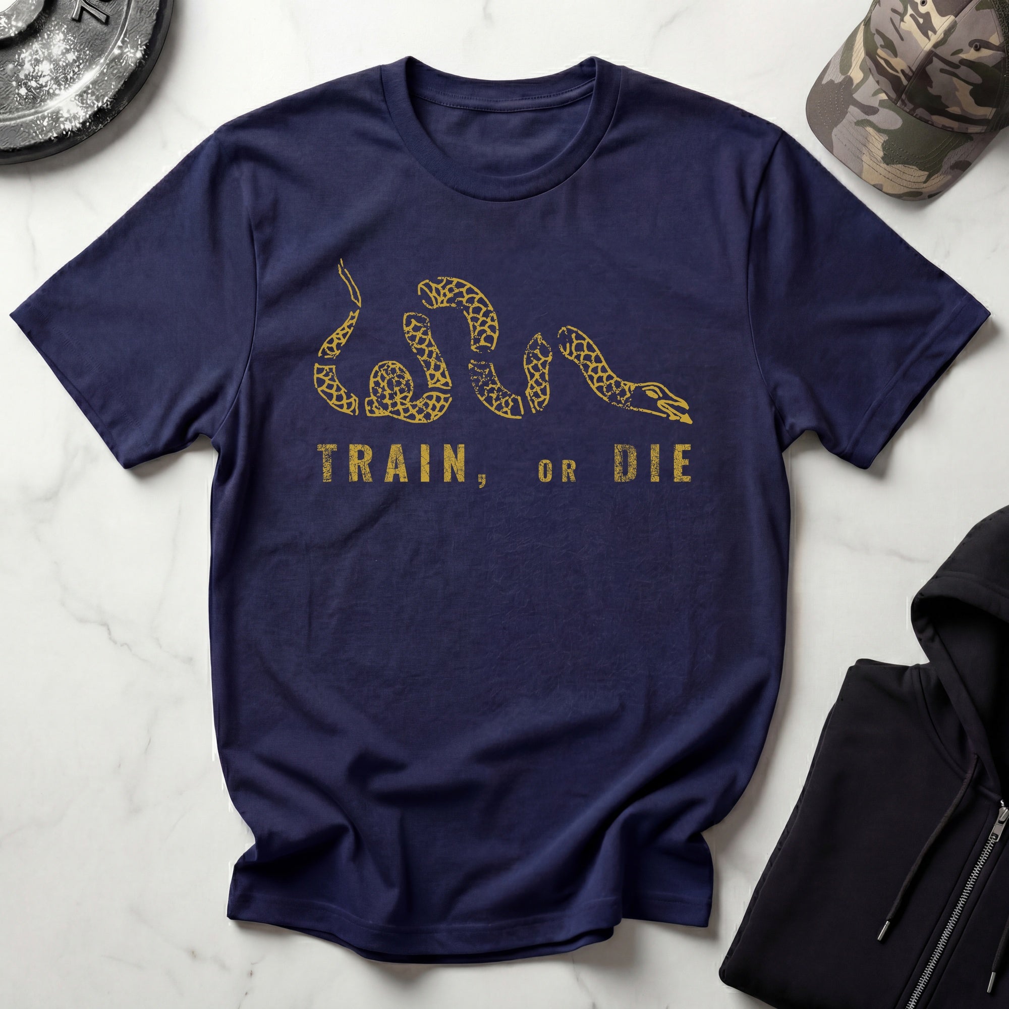 Train Or Die Snake Retro Gym T-Shirt