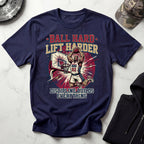 Basketball Ball Hard Lift Harder Gym T-Shirt